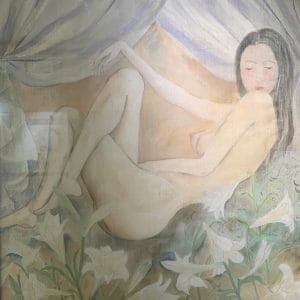 Thiếu nữ bên hoa loa kèn